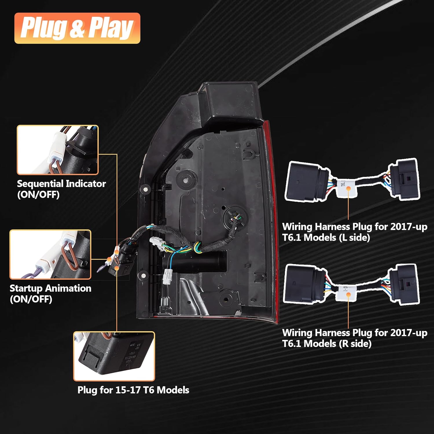 VLAND-LED-Rücklichter für 2015-2024 Transporter T6 T6.1 Multivan Caravelle
