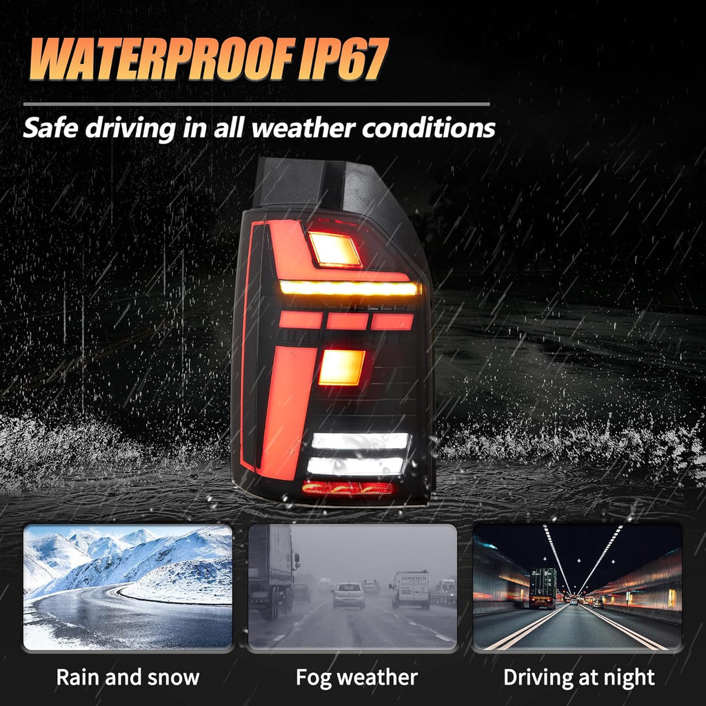 VLAND LED Taillights For 2015-2024 Volkswagen Transporter T6 T6.1 Multivan Caravelle