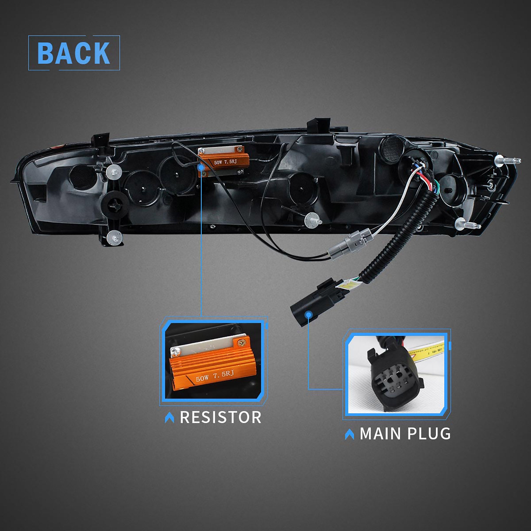 VLAND LED Taillights For 2016-2018 Chevrolet Camaro w/Sequential Turn Signal