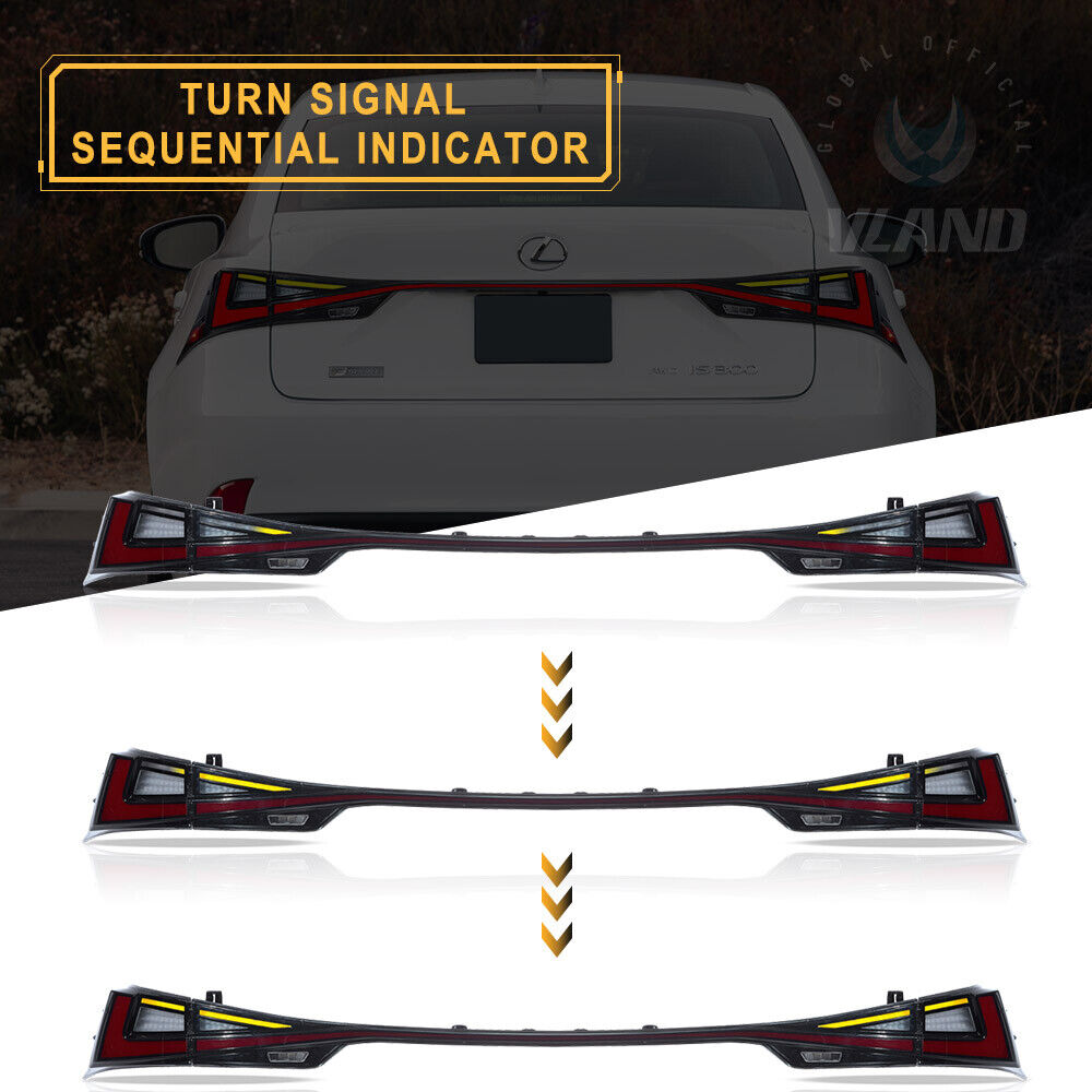 VLAND LED Taillights For 2014-2020 Lexus IS 250 350 200t 300h F Sport
