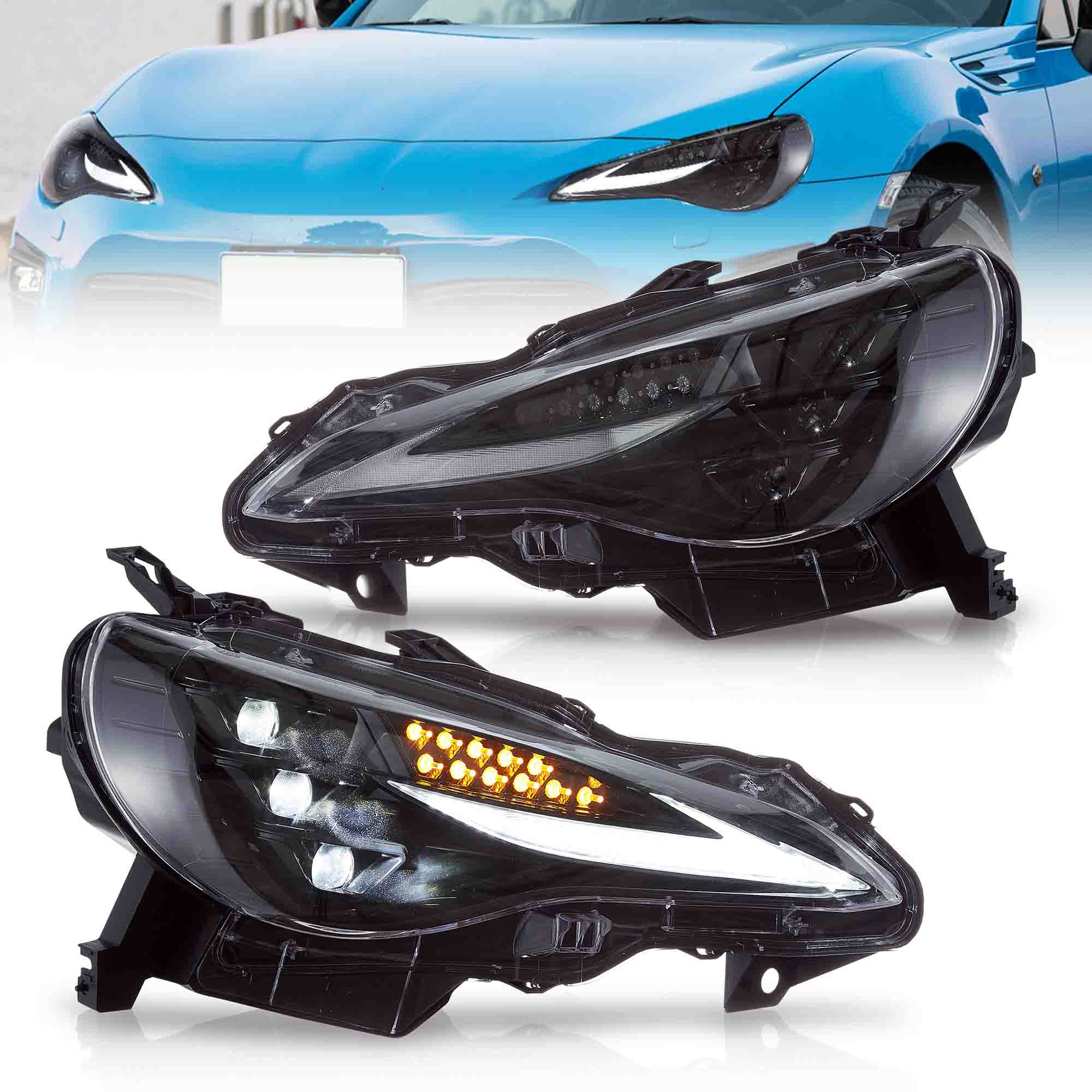 Qoo　 VLANDヘッドライト86/BRZ VLAND-RGB-LED-Headlights-For-