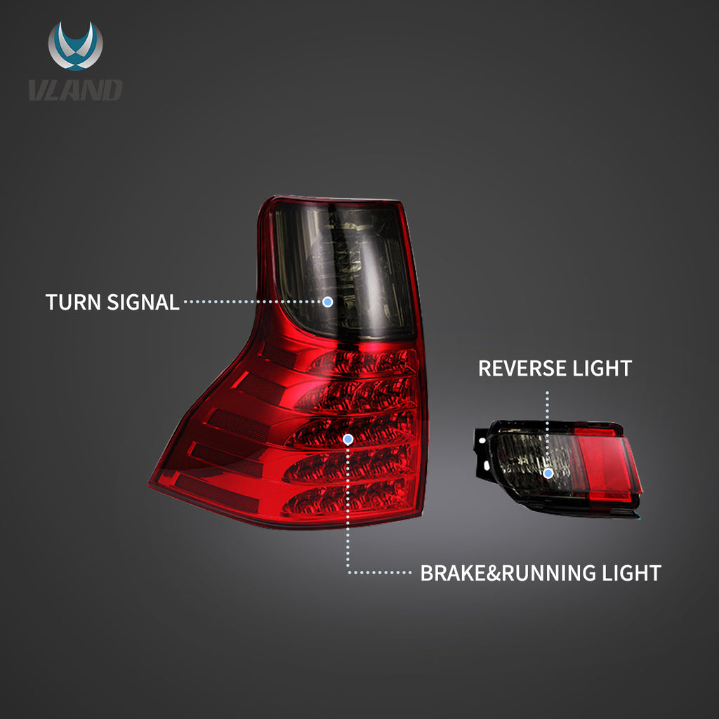 VLAND LED Taillights For Toyota Prado J150 2010-2017 4th Gen