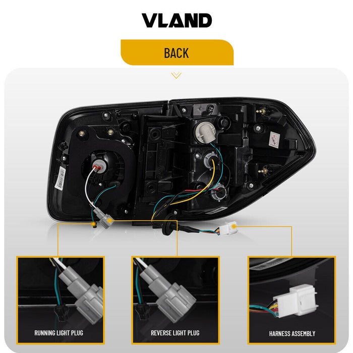 Luces traseras VLAND para Nissan Patrol (Y62) 2012-2019, luces traseras compatibles con Nissan Armada 2017-2020