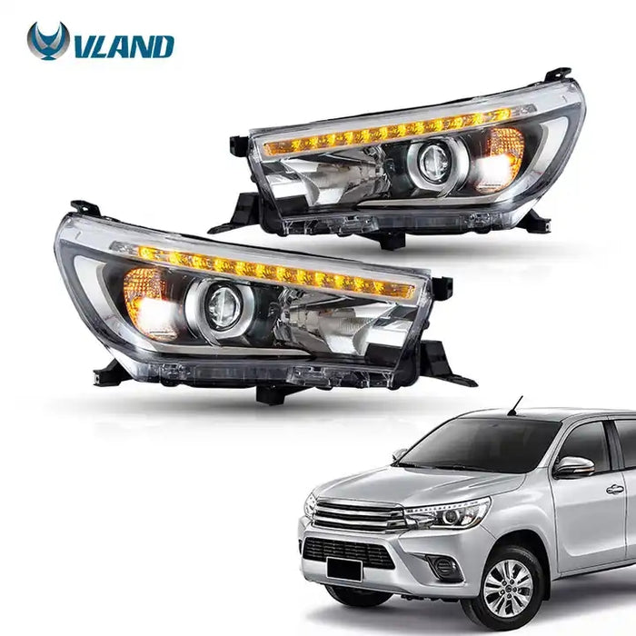 Faros LED VLAND para Toyota Hilux 2015-2020 luces delanteras