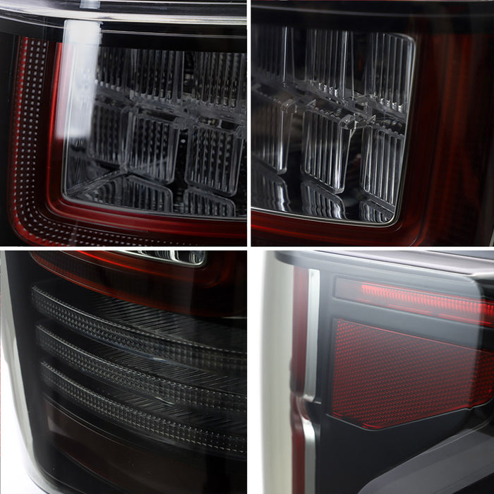 Fanali posteriori VLAND Full LED per Ford F150 2009-2014 Indicatori di direzione ambra/rosso