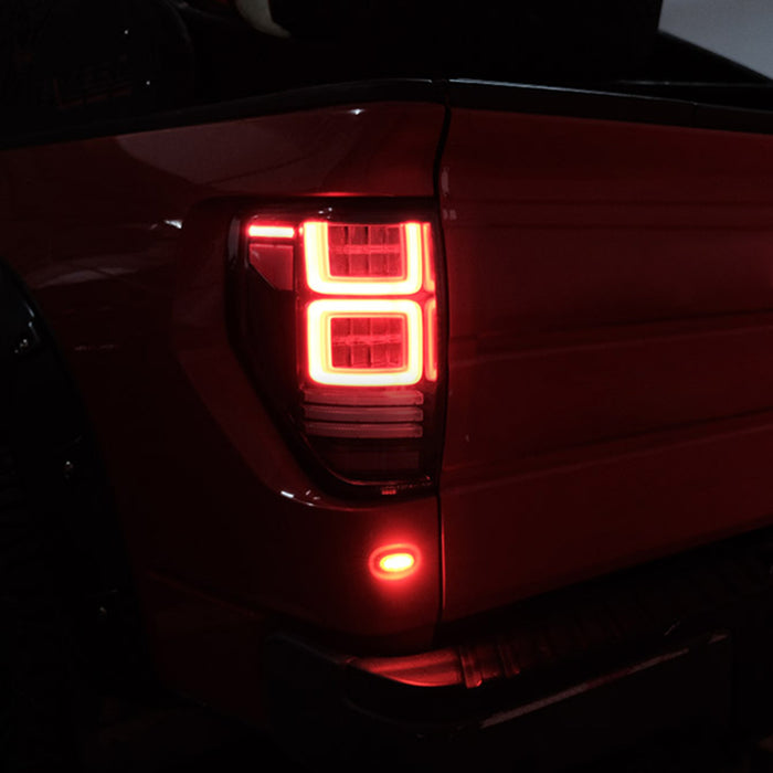 VLAND LED Tail Lights For 2009-2014 Ford F150 Red Turn Signals