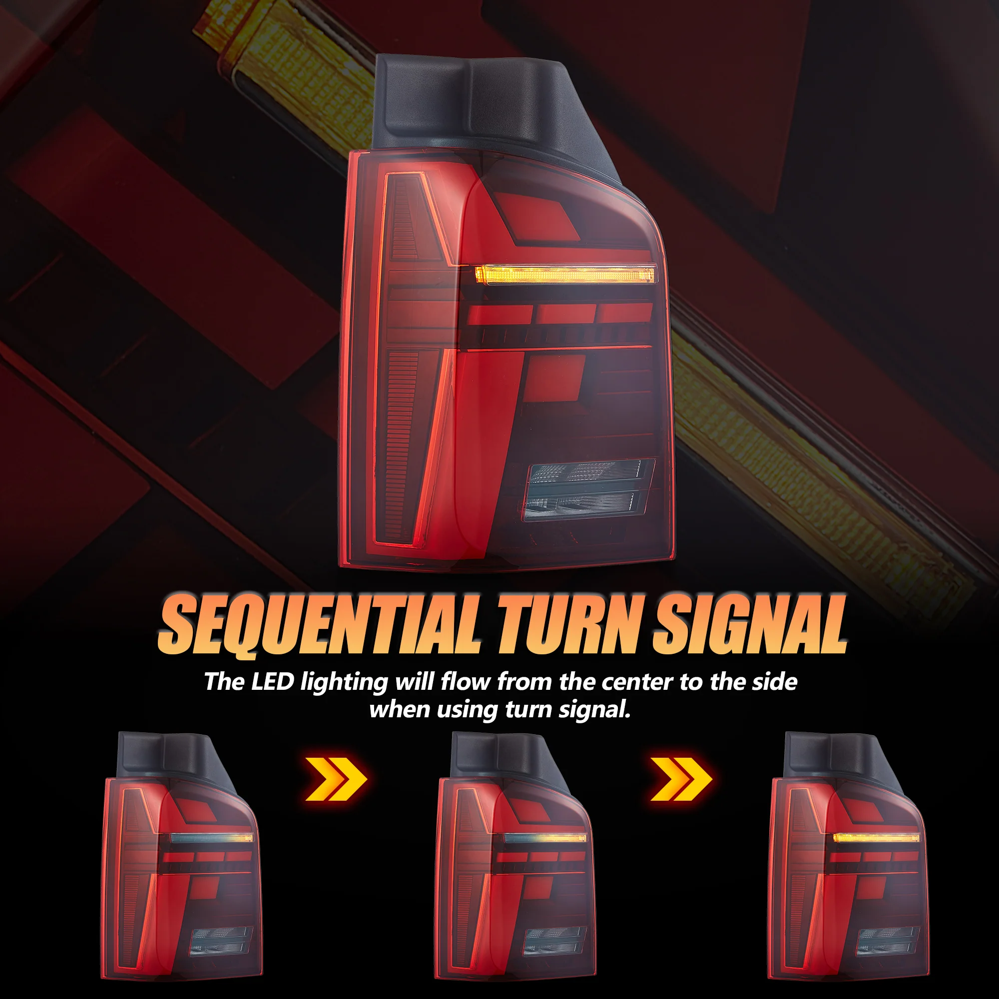 VLAND LED Taillights For 2010-2014 Volkswagen Transporter T5 Multivan Caravelle