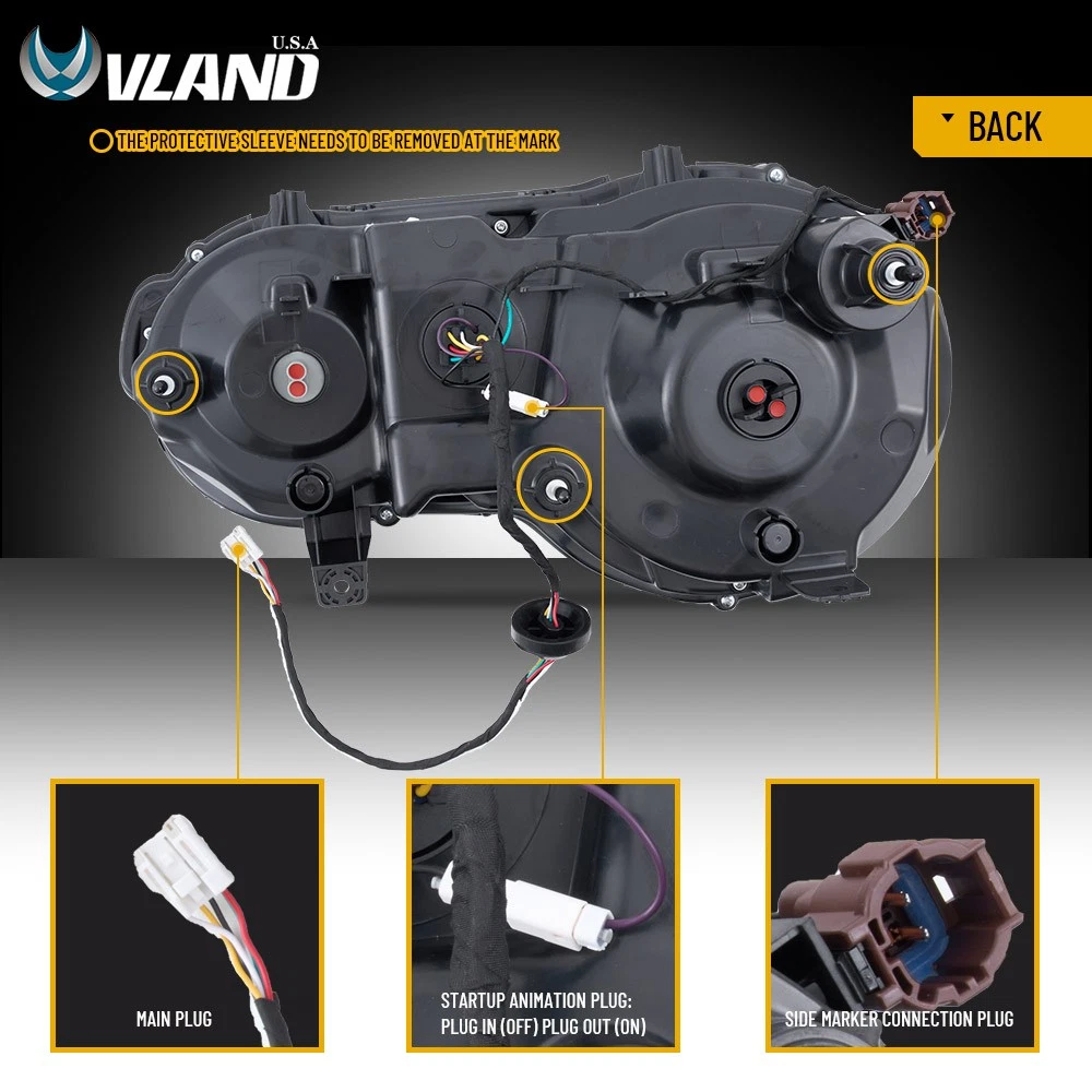 VLAND Smoked LED Taillights For 2008-2023 Nissan GTR R35