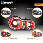 VLAND Smoked LED Taillights For 2008-2023 Nissan GTR R35