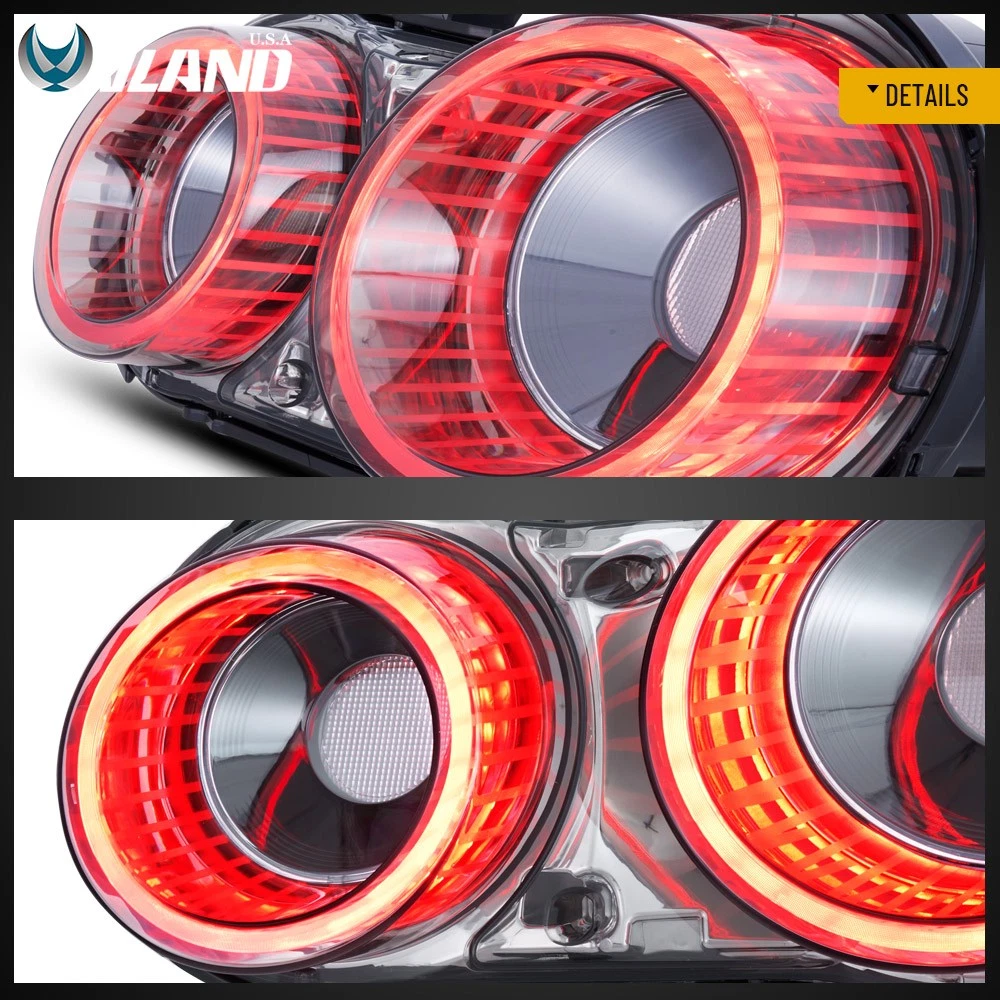 VLAND Smoked LED Taillights For 2008-2023 Nissan GTR R35