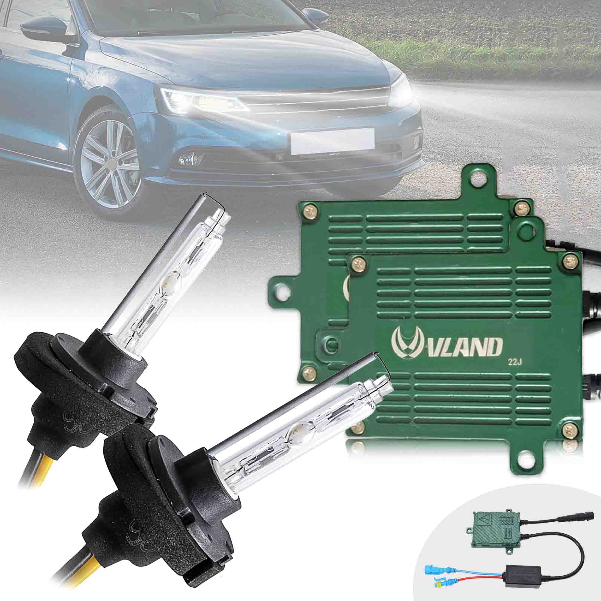 vland hidバルブ D2H VLAND D2H HID/Xenon headlight Bulbs with Ballast High/Low Beam 12V