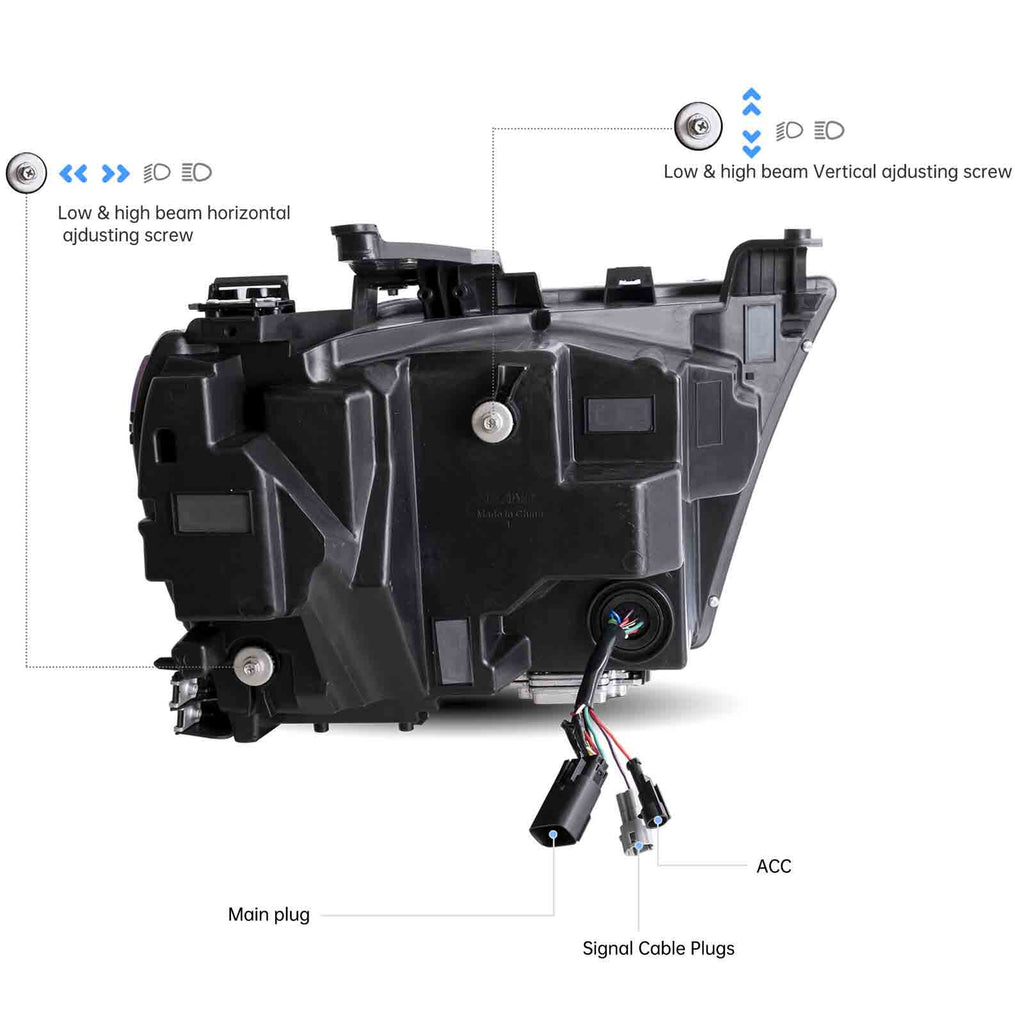 Phares Full LED VLAND pour RAM 1500 2019-2024