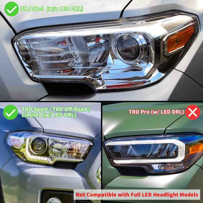 VLAND フル LED ヘッドライト トヨタ タコマ 2016-2023用