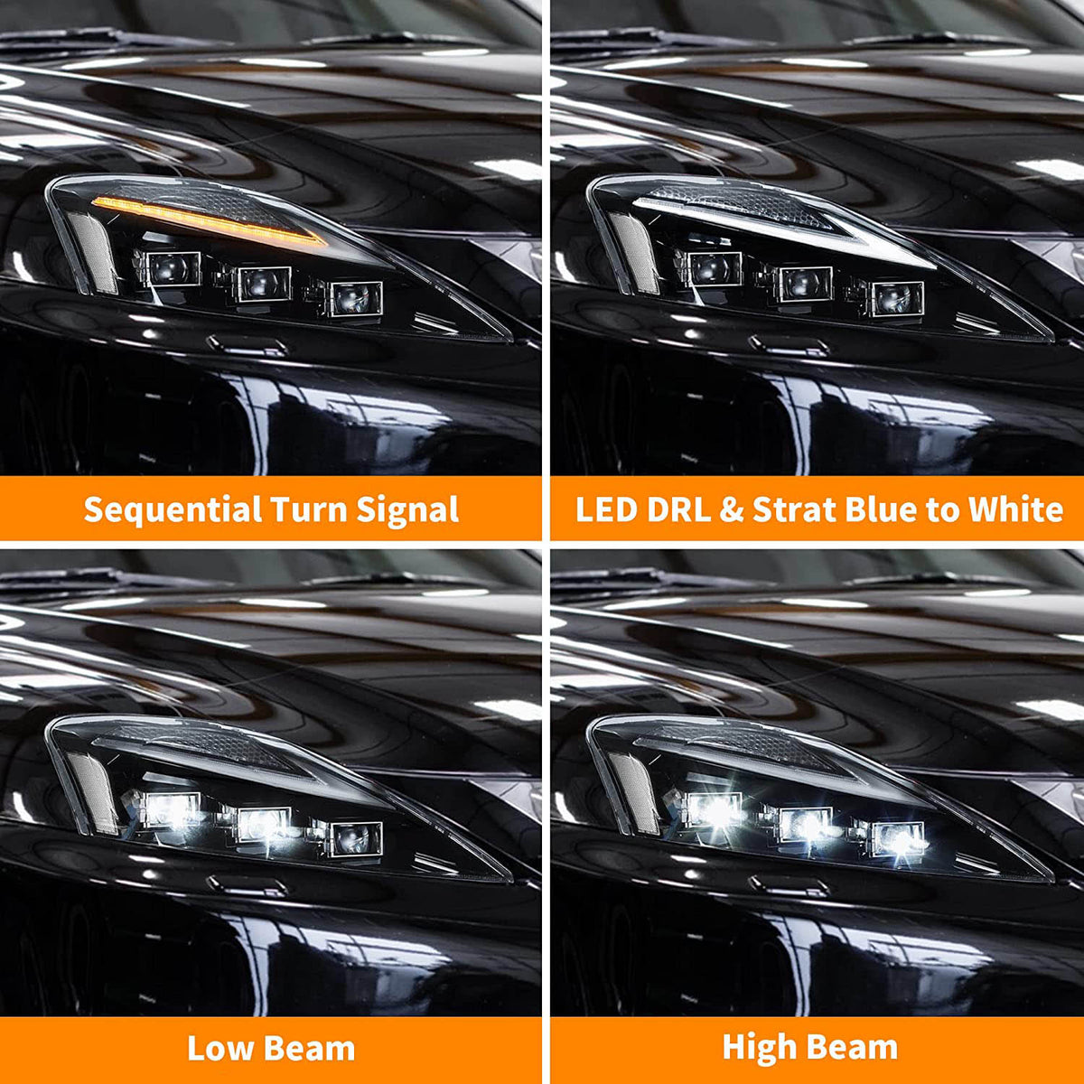 VLAND LED Headlights & Taillights For 2006-2013 Lexus IS250/350/F
