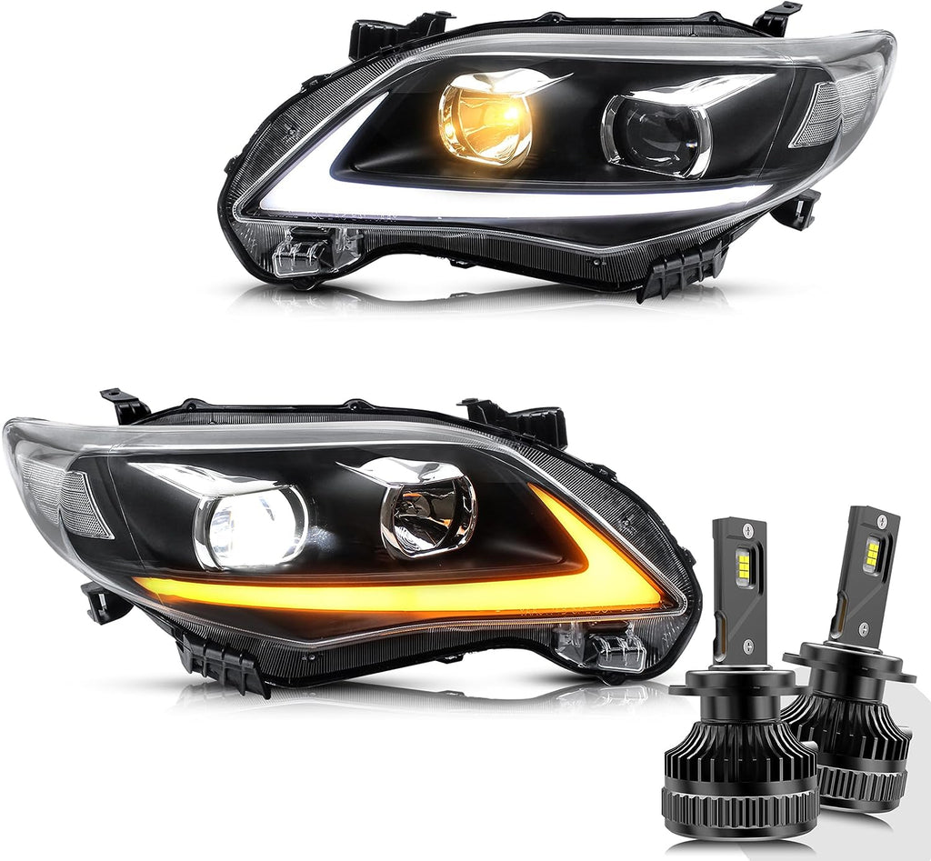 Phares LED VLAND pour Toyota Corolla (E140/E150) 10e génération 2011 2012 2013