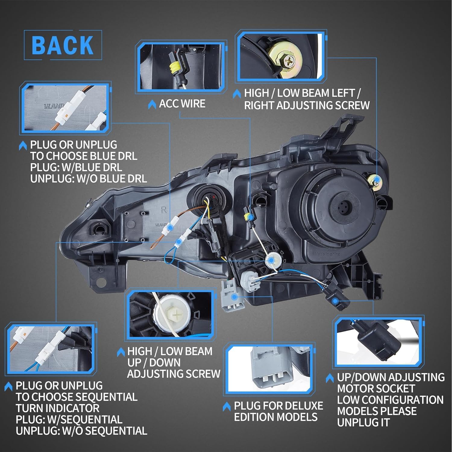 VLAND LED Headlights And Taillights For 2012-2021 Toyota 86/GT86 Subaru brz Scion frs