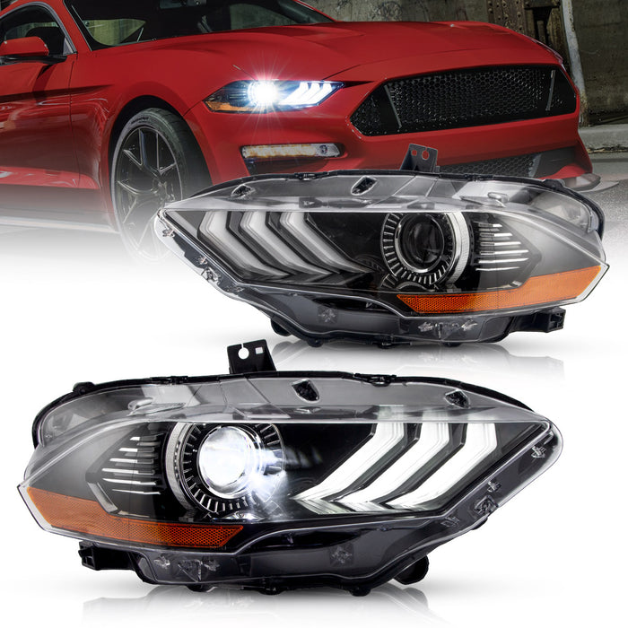 VLAND LED Headlights For 2018-2023 Ford Mustang OE Style Front Lights Assembly