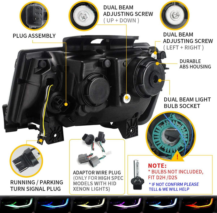 シボレーシボレーカマロ20142015ヘッドランプ用VLANDLEDプロジェクターヘッドライト