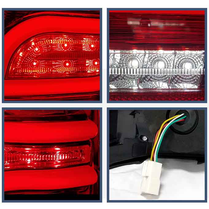 VLAND LED Tail Lights For 2001-2007 Toyota Highlander Rear Lamps Assembly