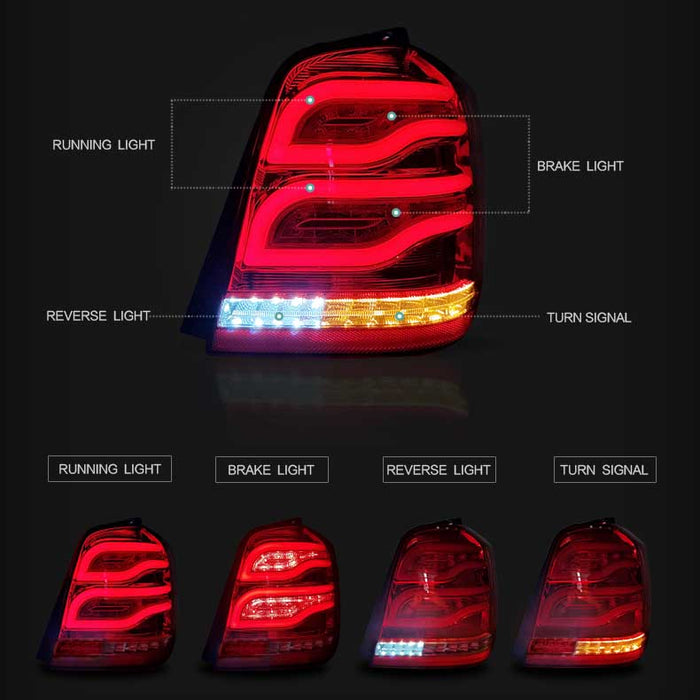 VLAND LED-Rückleuchten für Toyota Highlander 2001–2007, Rückleuchten-Baugruppe