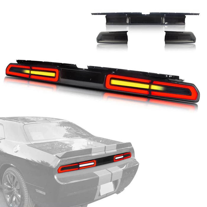 Luces traseras LED VLAND para Dodge Challenger 2008-2014 con señales de giro secuenciales ámbar