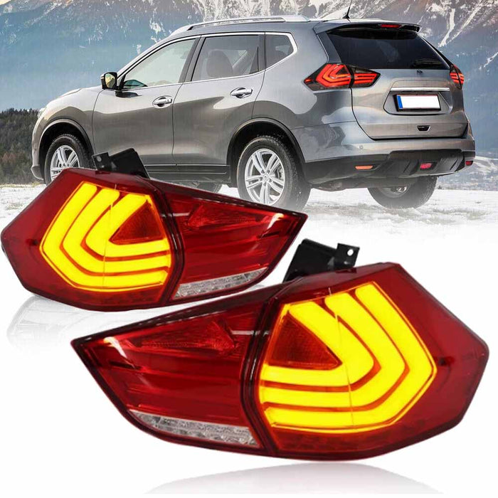 VLAND LED Tail Lights For 2014-2019 Nissan Rogue Rear Lamps Assembly