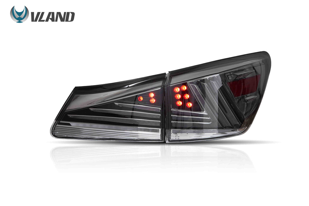 Fanali posteriori a LED completi VLAND per Lexus IS250 e IS350 2006-2013 ISF [XE20] Fanali posteriori a LED fumé 2008-2014