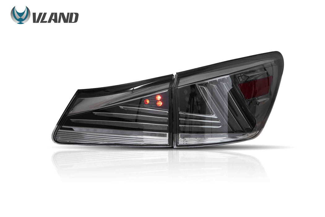 VLAND LED Tail lights For 2005–2013 Lexus IS250 IS350 ISF IS300 220d 200d [XE20] LED Rear lamps Pair