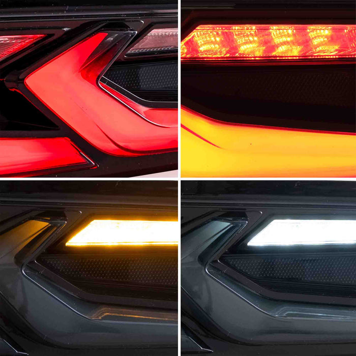 Fanali posteriori a LED VLAND per Chevrolet Chevy Camaro 2016 2017 2018 con segnale di svolta ROSSO a commutazione sequenziale