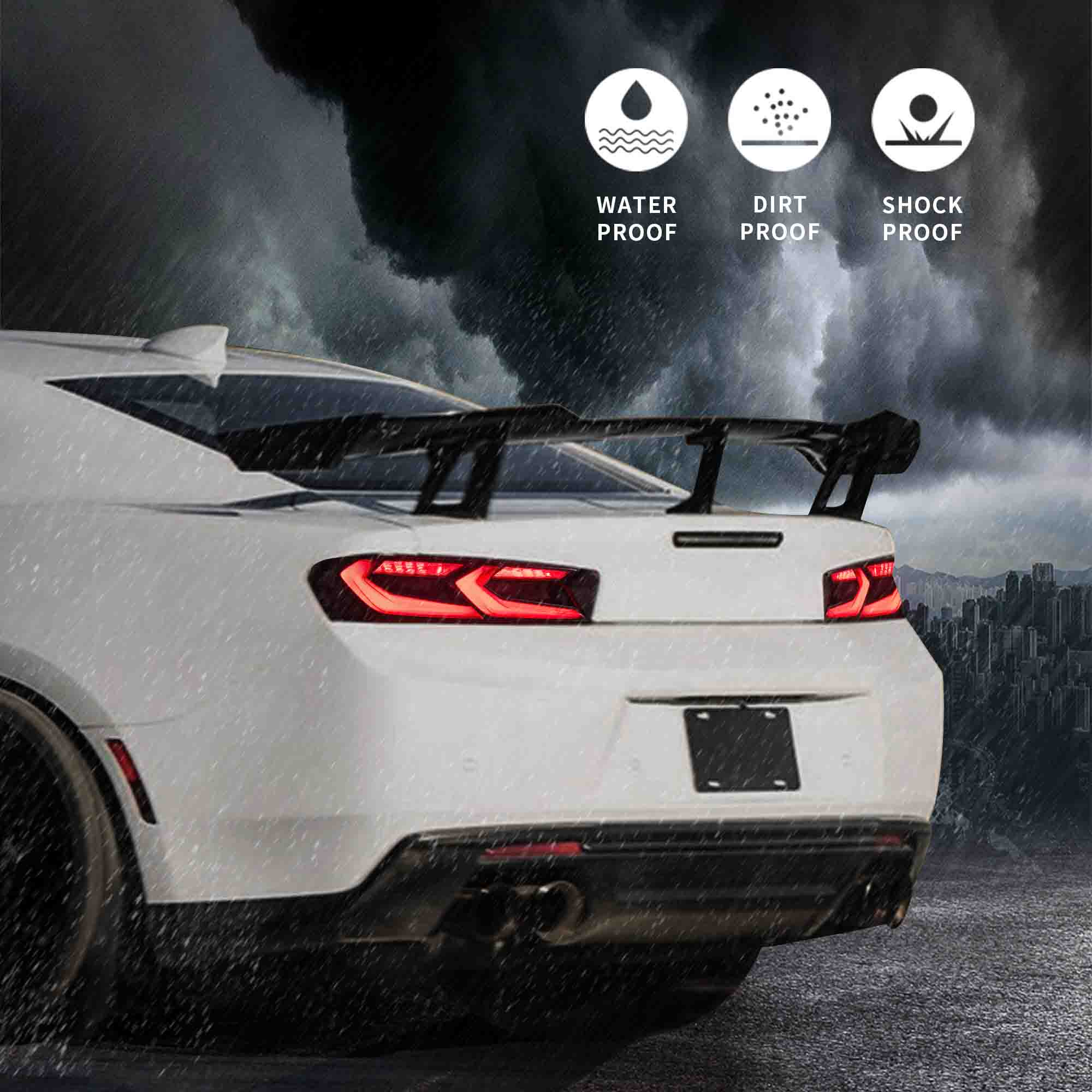 Luces traseras LED VLAND para Chevrolet Chevy Camaro 2016 2017 2018 con señal de giro roja secuencial