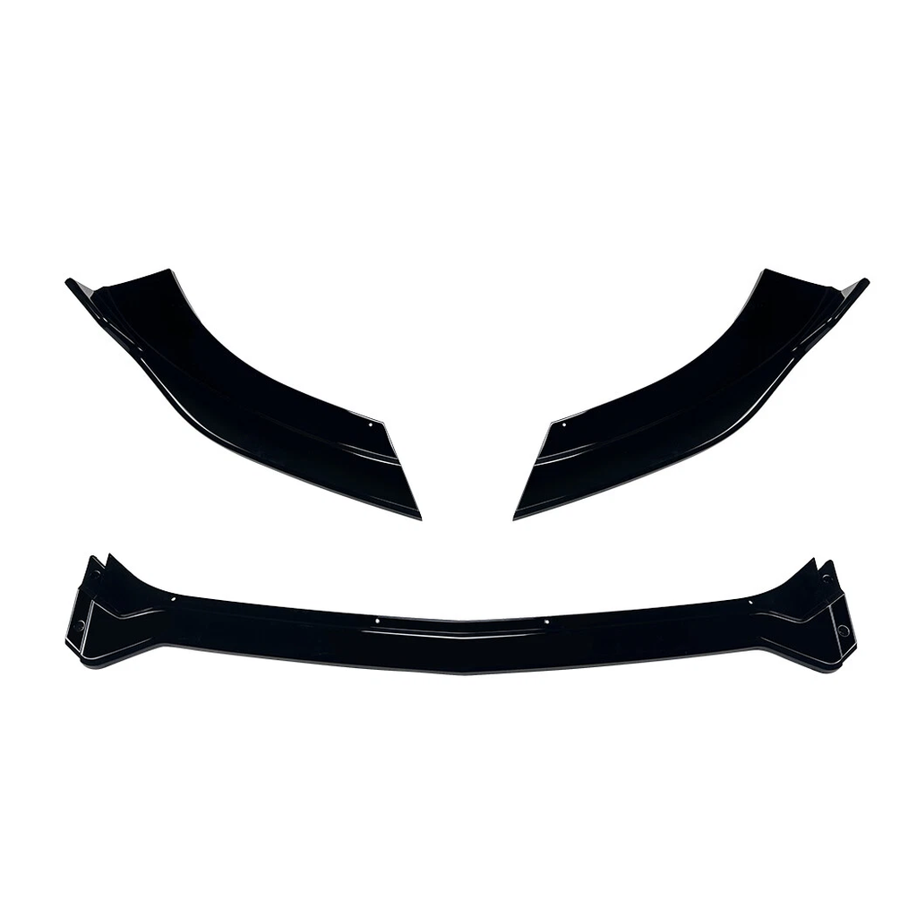 MP Style Front Bumper Lip Spoiler for Ford Mustang 2015-2017 - 3-Piece Aerodynamic Front Splitter Kit (Matte Black)