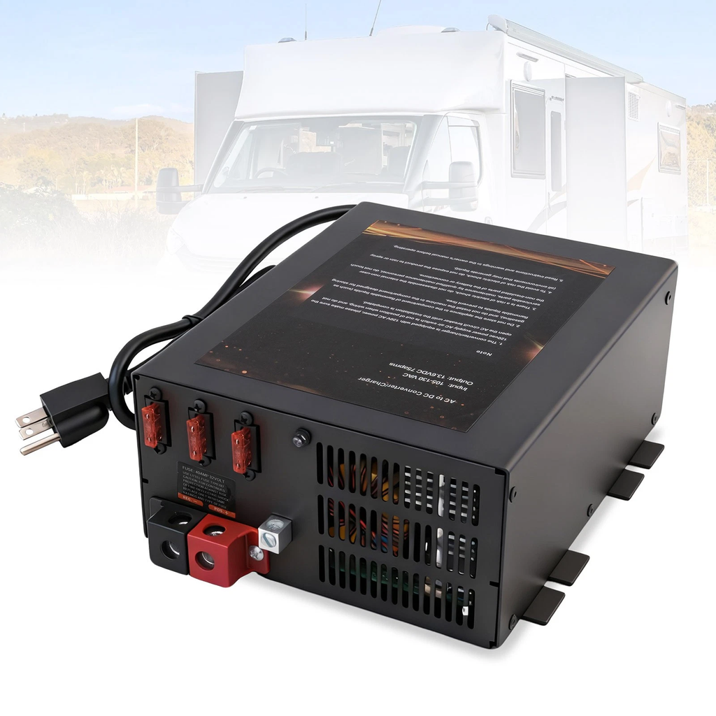 PM3-55LK RV Power Converter - 55 Amp 110V AC to 12V DC Smart Battery Charger with Lithium/Lead-Acid Switch