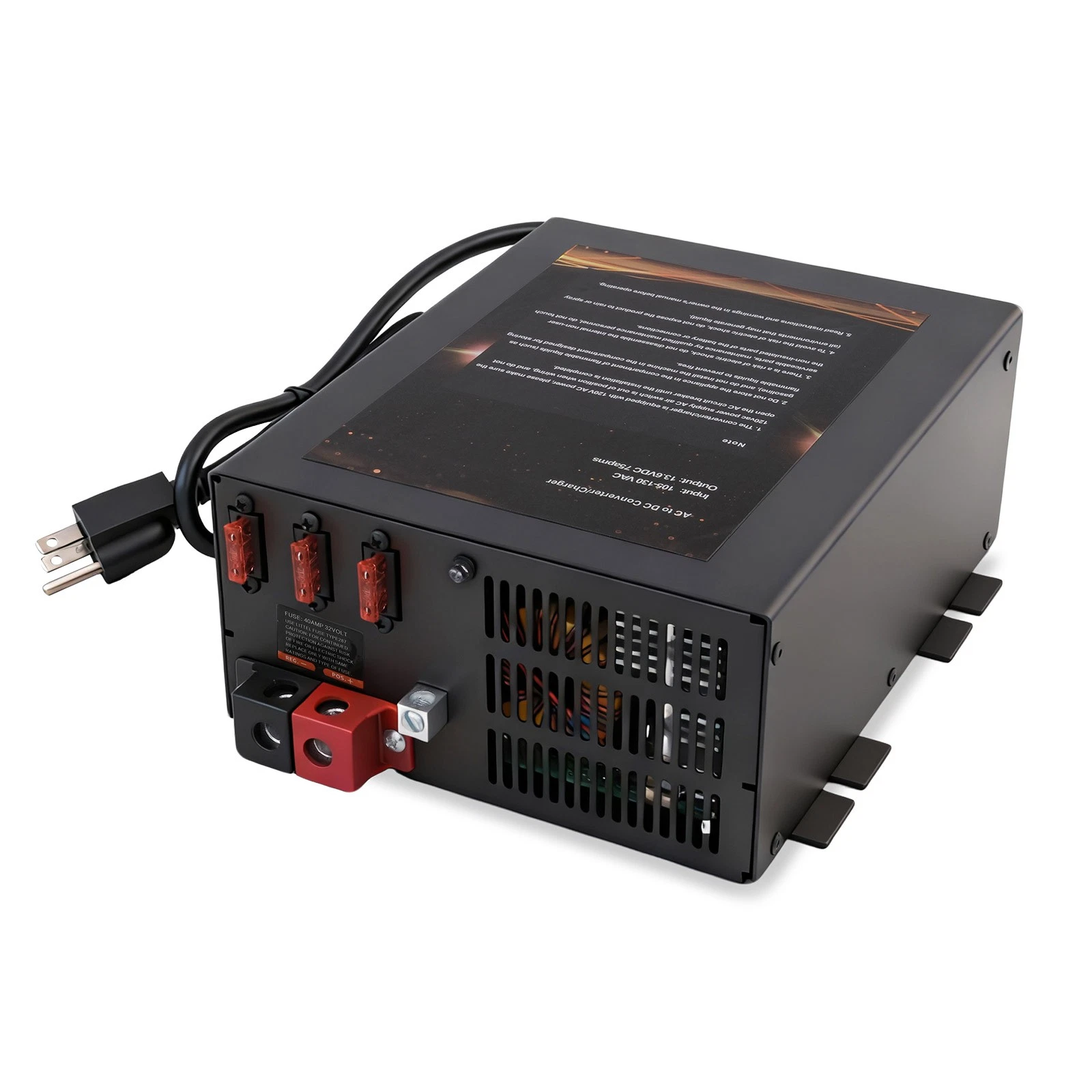 PM3-75LK RV Power Converter - 75 Amp 110V AC to 12V DC Battery Charger with Lithium/Lead-Acid Switch