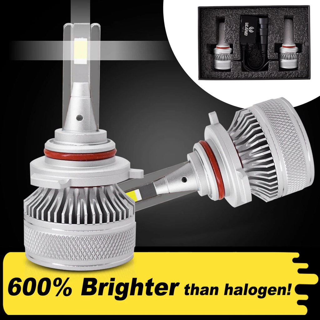 VLAND 9005 HB3 LED Headlight Bulbs Conversion Kit High/Low Beam Fog Light 6000K White