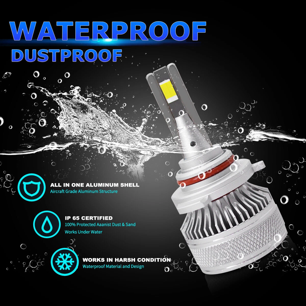 VLAND 9005 HB3 LED Headlight Bulbs Conversion Kit High/Low Beam Fog Light 6000K White