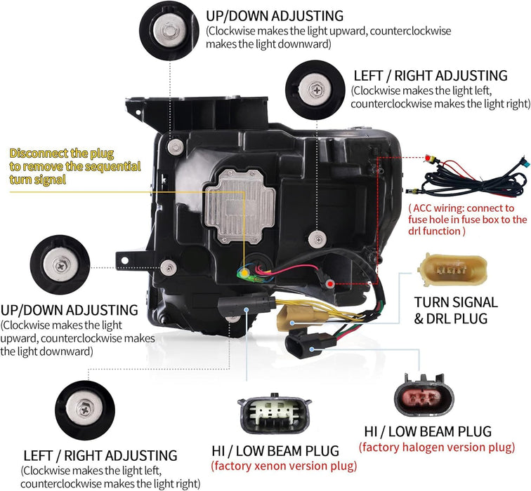 VLAND LED Headlights For 2009-2014 Ford F150
