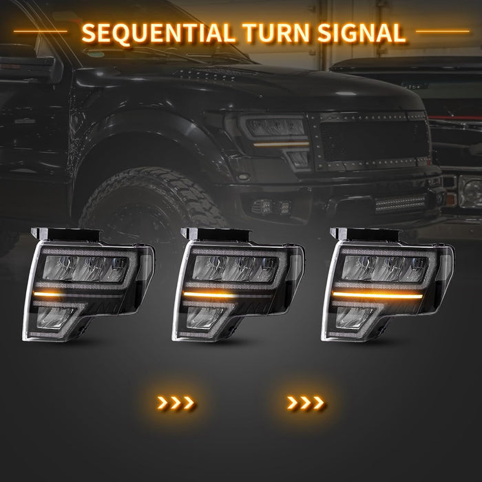 VLAND LED Headlights For 2009-2014 Ford F150