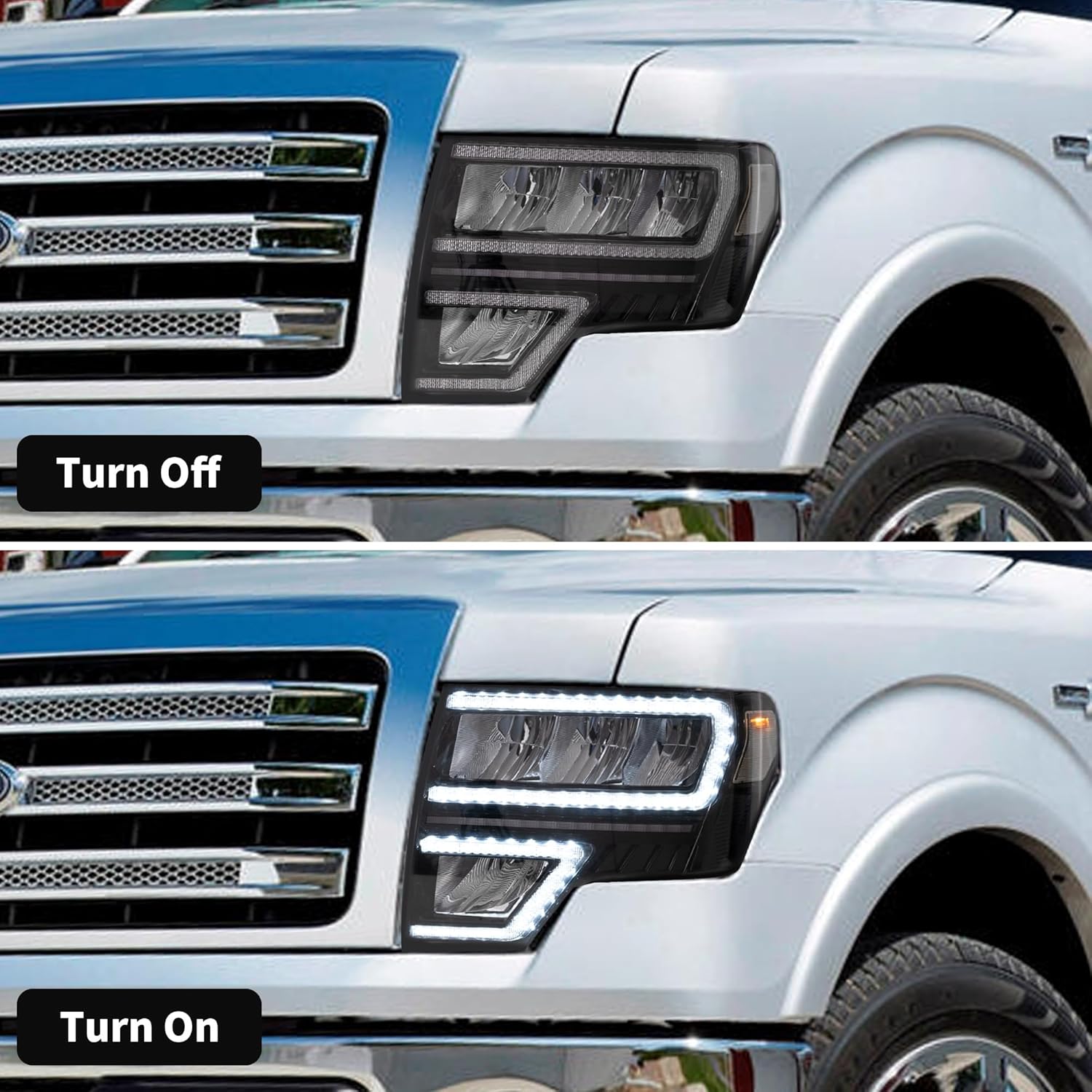 VLAND LED Headlights For 2009-2014 Ford F150