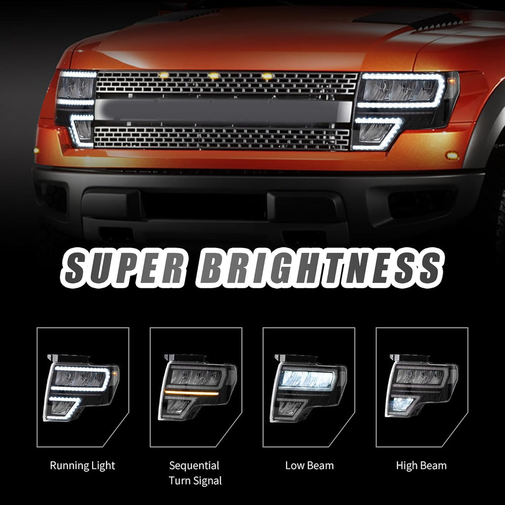 Faros delanteros LED VLAND para Ford F150 2009-2014