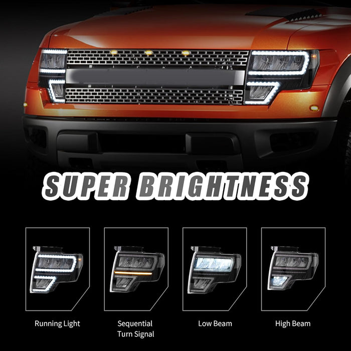 VLAND LED Headlights For 2009-2014 Ford F150