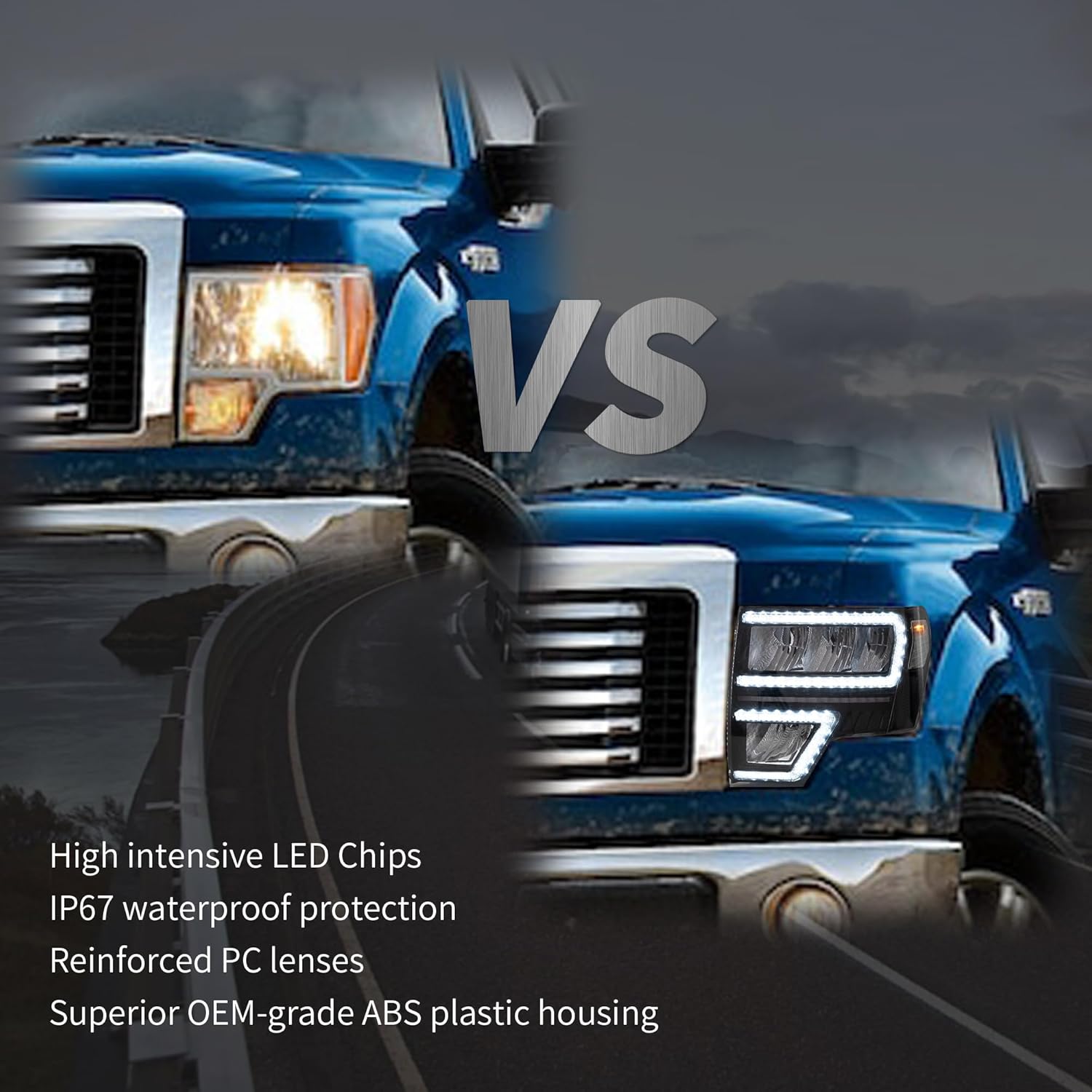 VLAND LED Headlights For 2009-2014 Ford F150