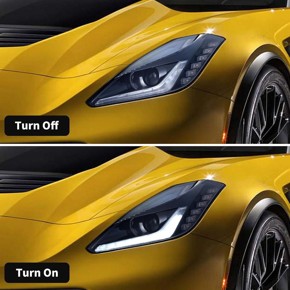 VLAND LED Headlights For 2014-2019 Chevrolet Corvette C7 Z06