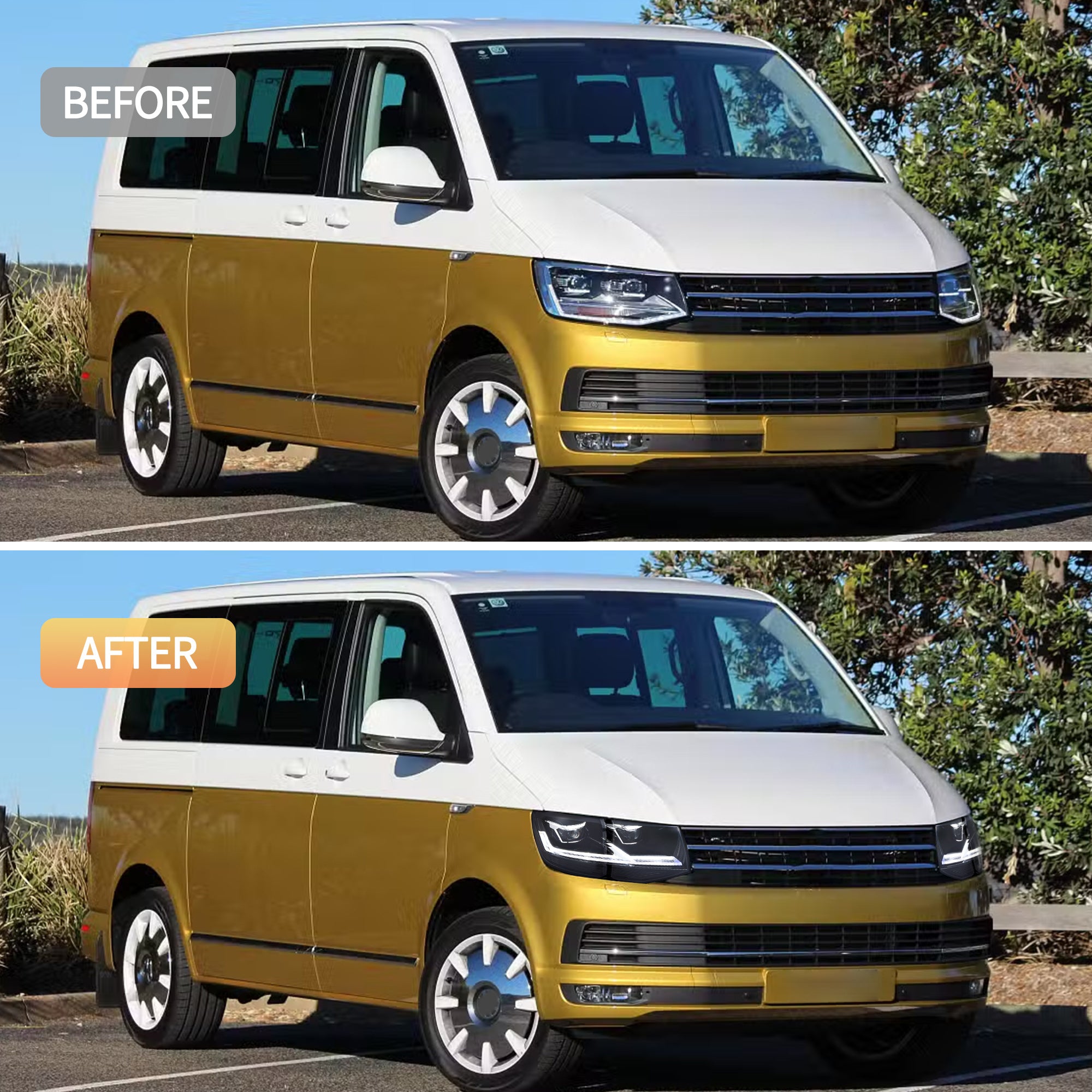 VLAND LED Headlights For 2015-2019 Volkswagen Transporter T6