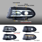 VLAND LED Headlights For 2015-2023 Dodge Charger Halogen Models