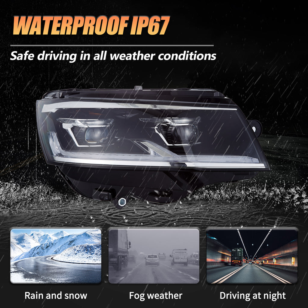 VLAND LED Headlights For 2020-2024 Volkswagen Transporter T6.1 (Facelift)