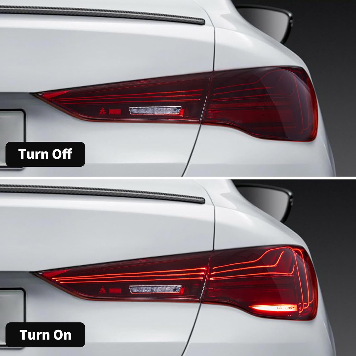 VLAND LED Taillights CSL Style For 2021-2024 BMW 4-Series G22/G23/G26/G82/G83 I4 M4