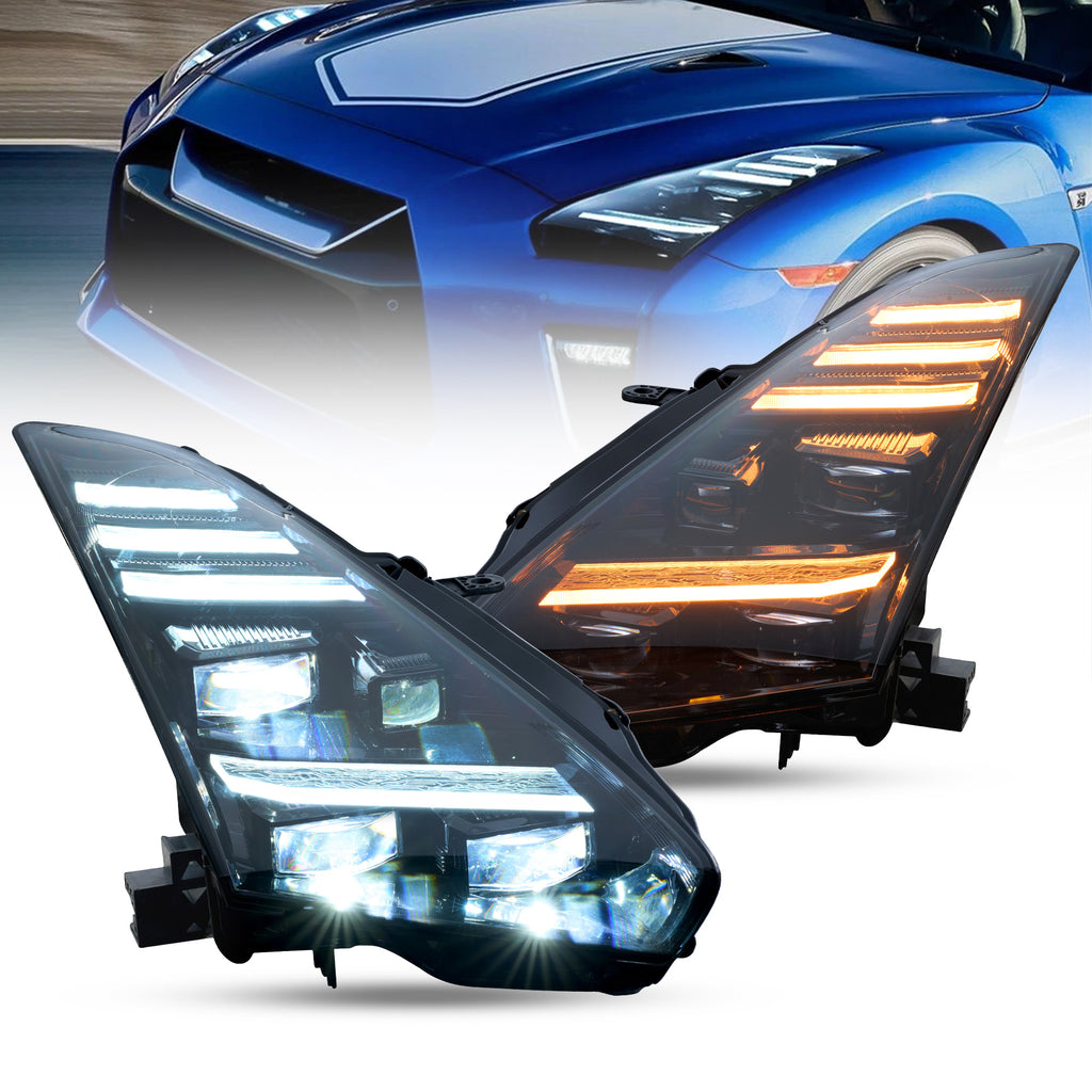 VLAND LED Projector Headlights For 2008-2023 Nissan GTR R35