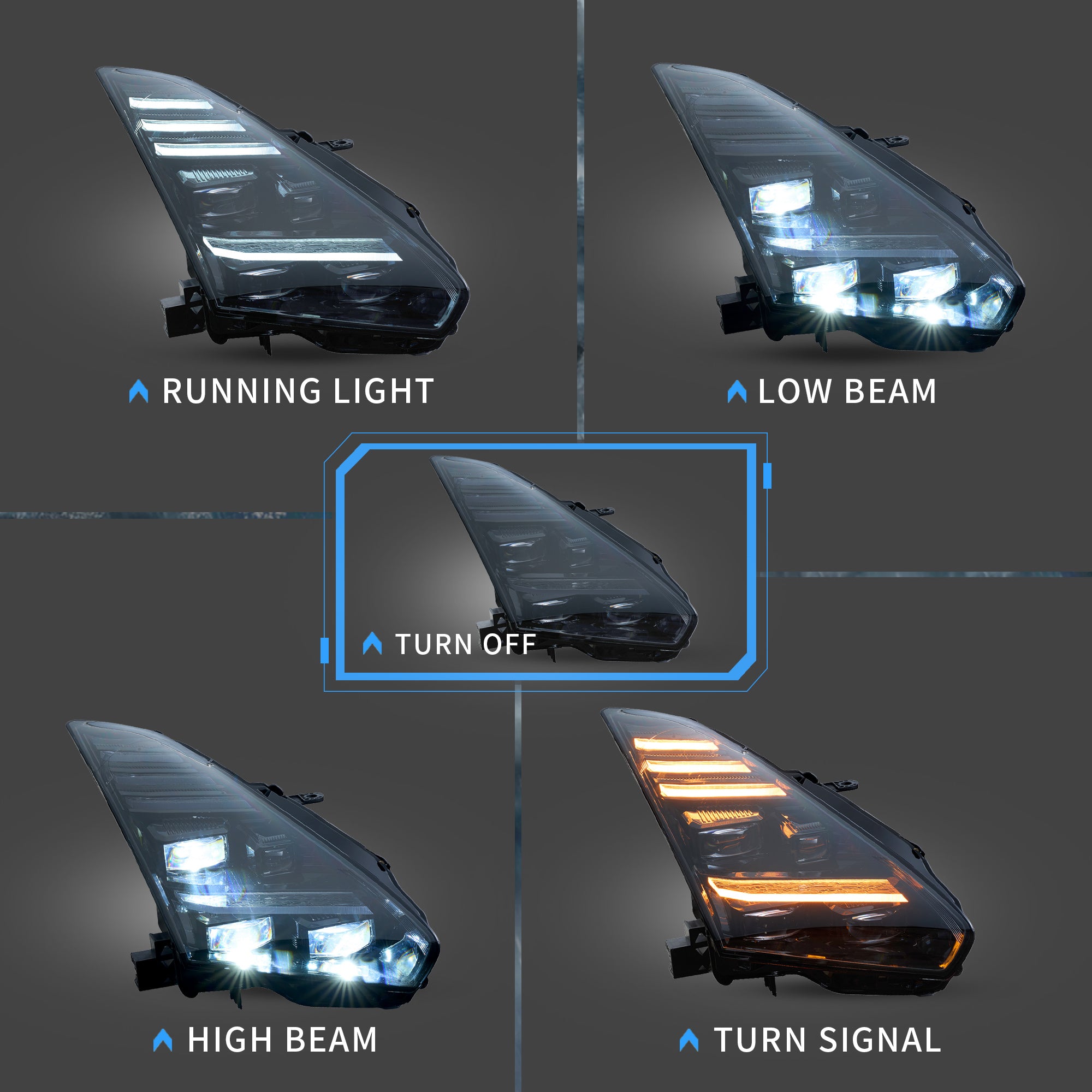 VLAND LED Projector Headlights For 2008-2023 Nissan GTR R35