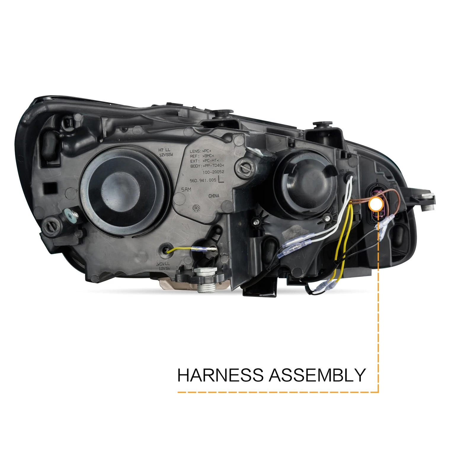 VLAND LED Projector Headlights For 2011-2015 Volkswagen Passat Halogen Model