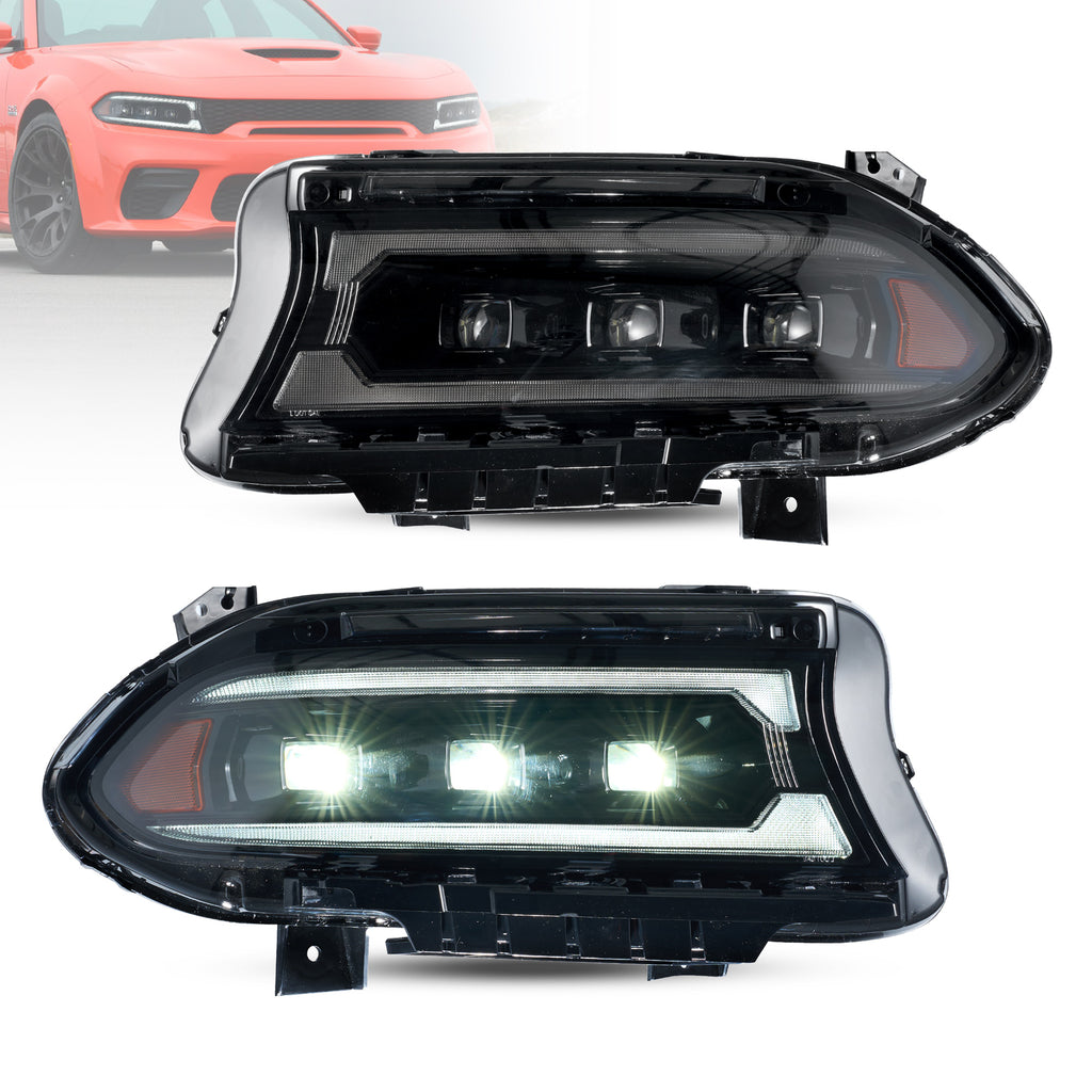 VLAND LED Projector Headlights For 2015-2023 Dodge Charger Halogen Models